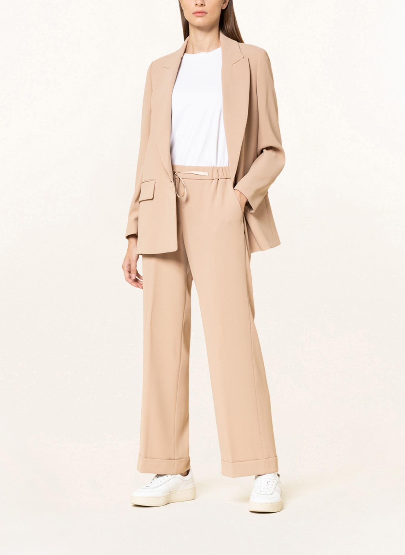 PESERICO Trousers in jogger style, Color: BEIGE (Image 2)