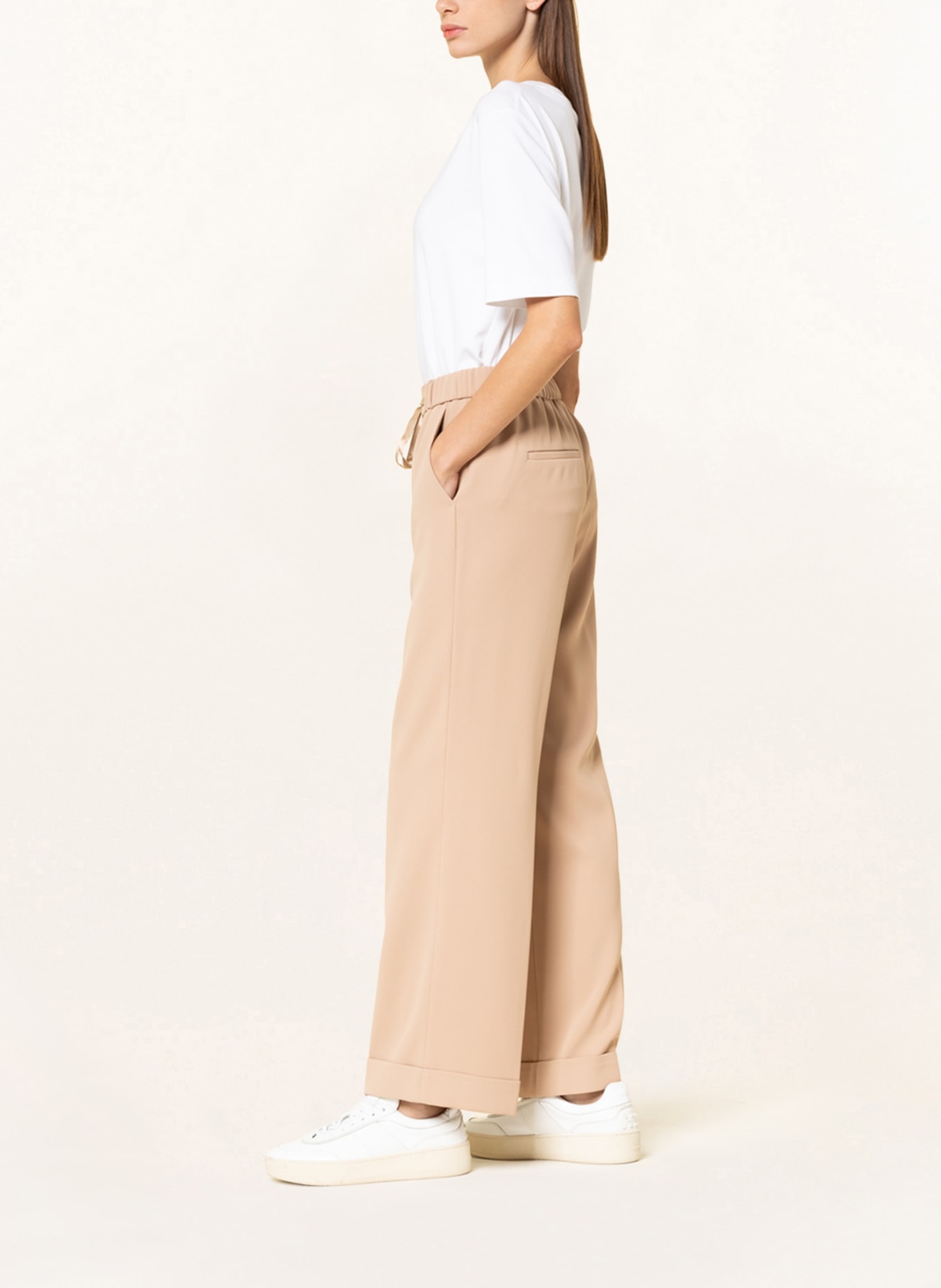 PESERICO Trousers in jogger style, Color: BEIGE (Image 4)