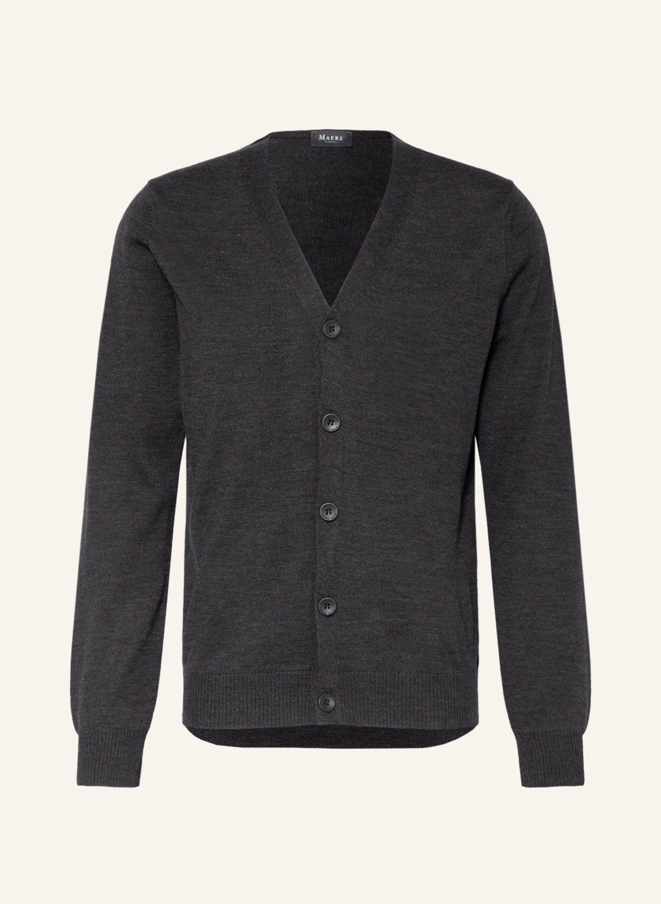 MAERZ MUENCHEN Strickjacke: DUNKELGRAU