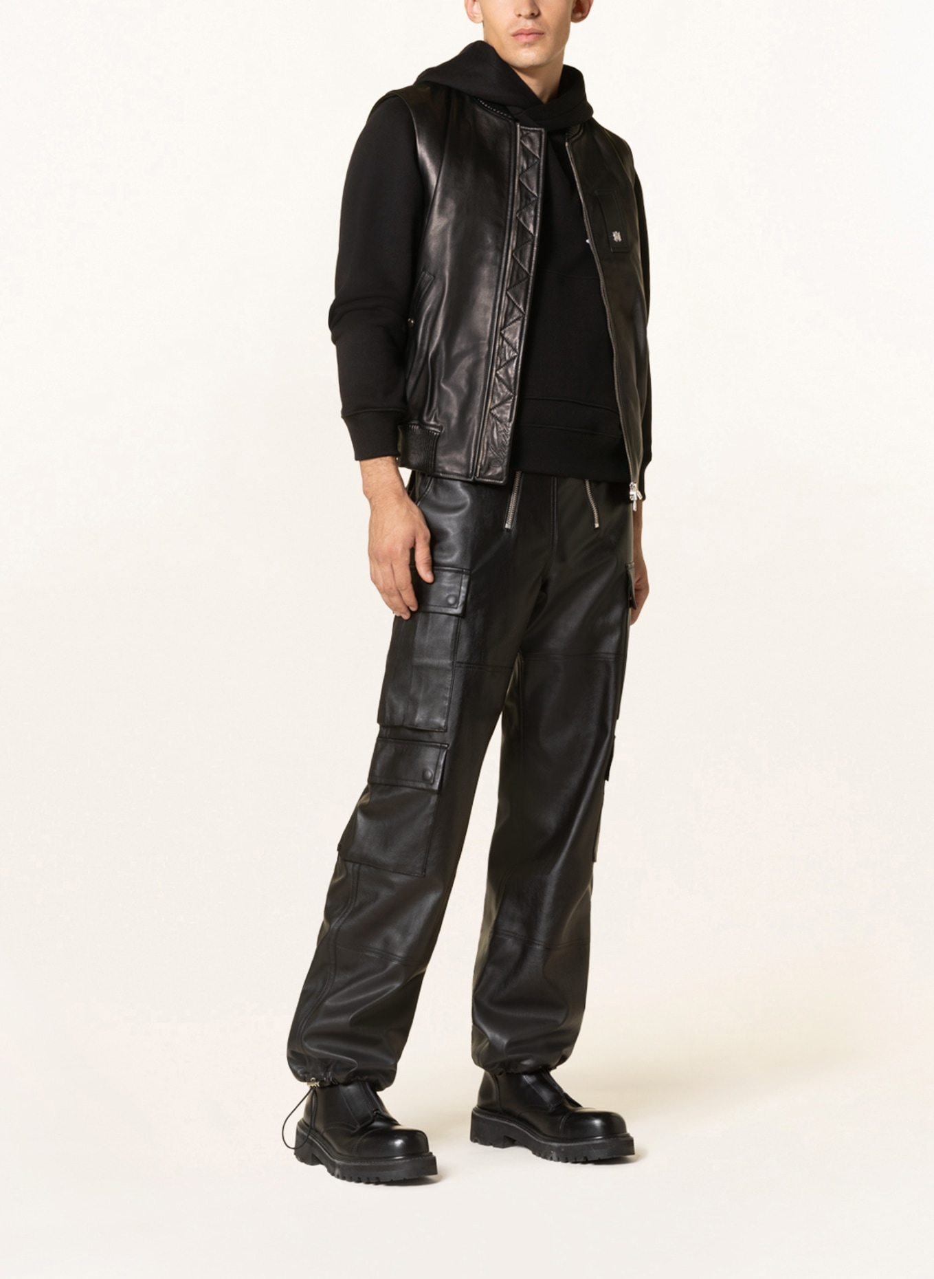 AMIRI Leather vest , Color: BLACK (Image 2)