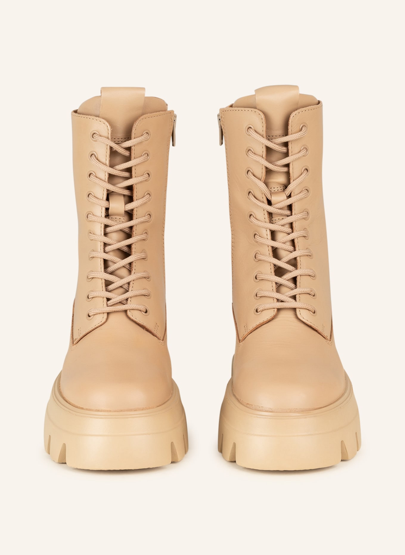 MRS & HUGS Lace-up boots, Color: BEIGE (Image 3)