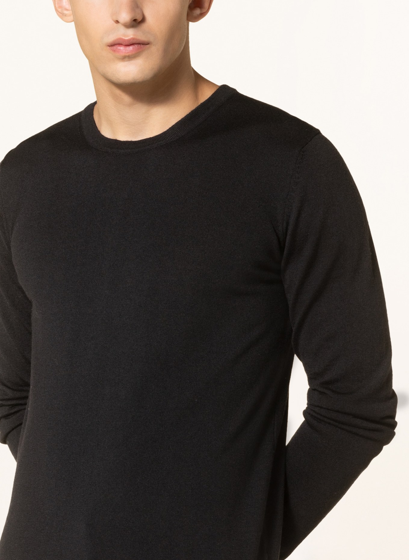 HUGO Sweater SAN CEDRIC , Color: BLACK (Image 4)
