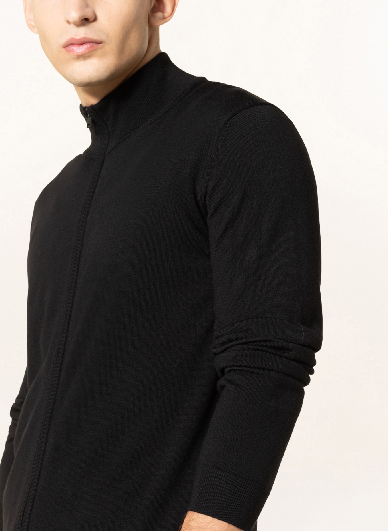 HUGO Strickjacke SAN JORGE: SCHWARZ