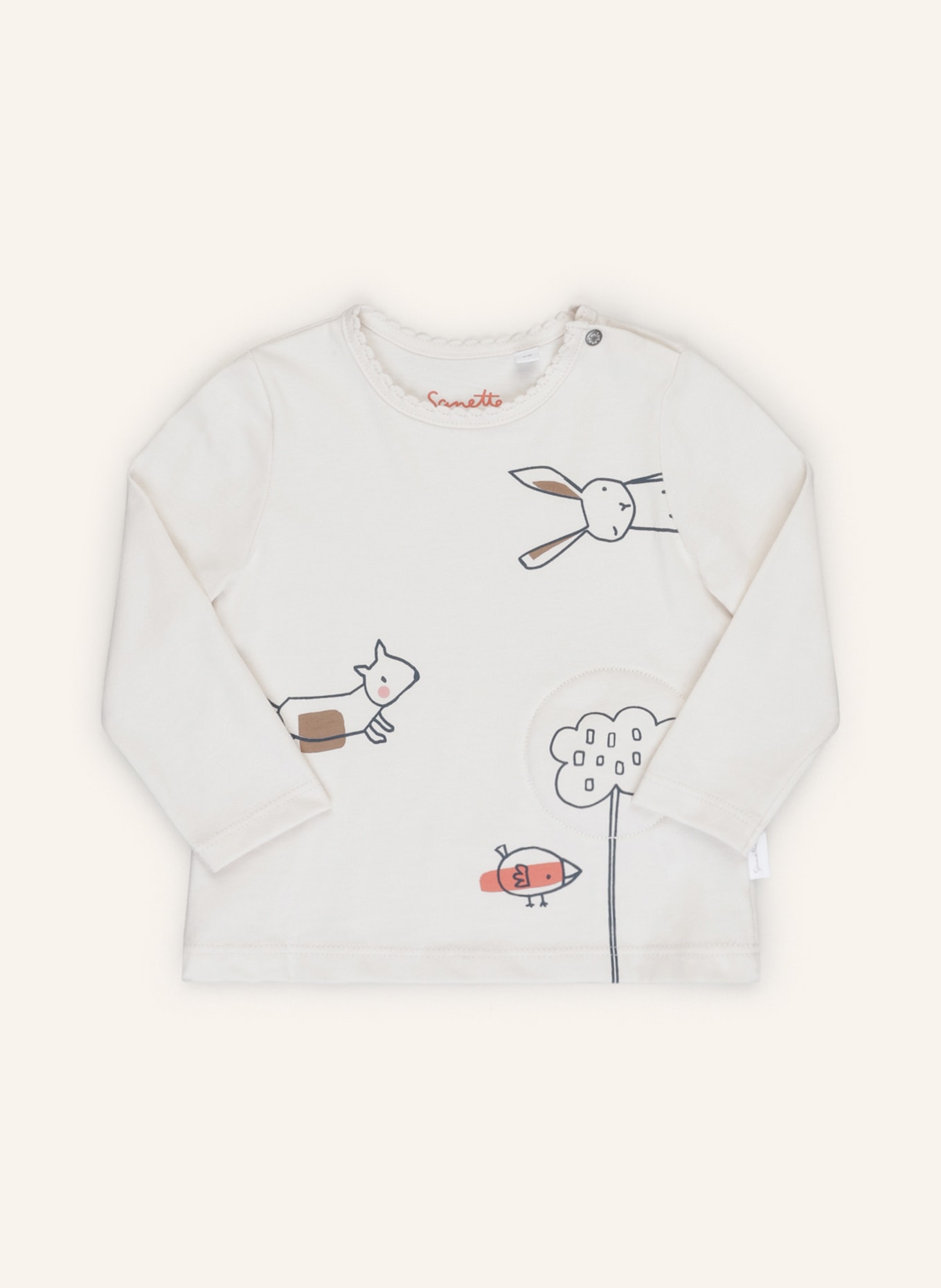 Sanetta KIDSWEAR Longsleeve: CREME