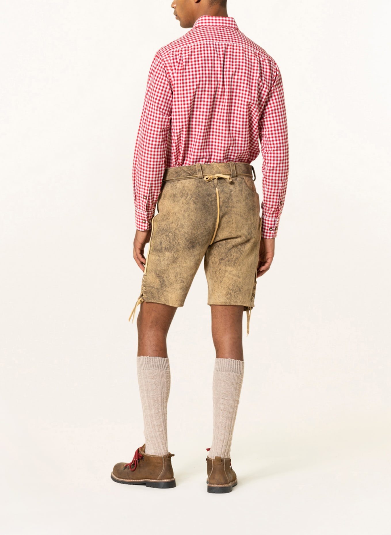 Hammerschmid Spodnie skórzane w stylu ludowym KALTERN, Kolor: BEŻOWY (Obrazek 3)
