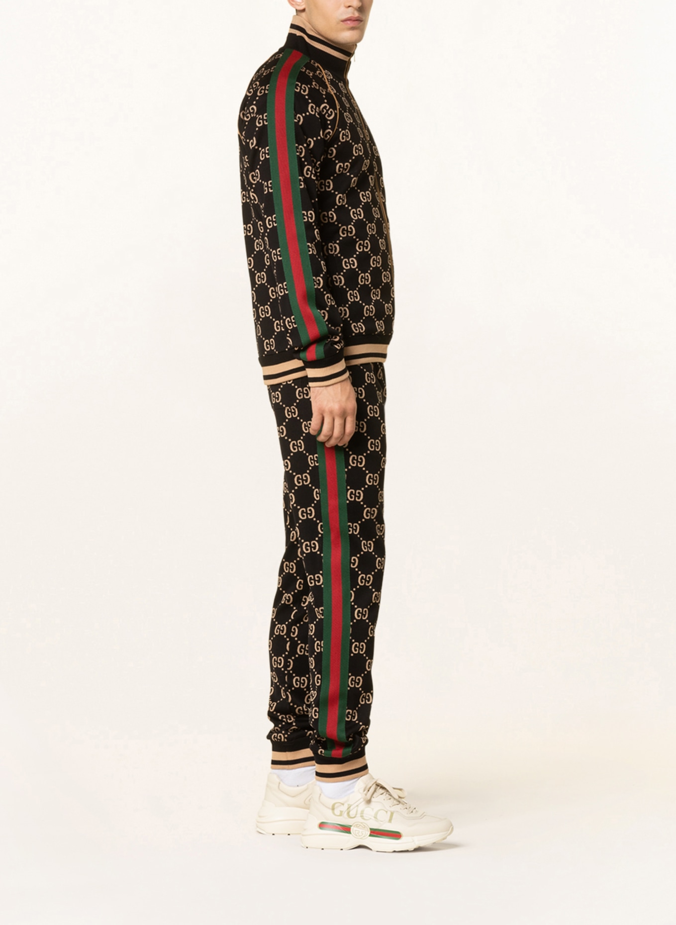 GUCCI Sweatpants with tuxedo stripe, Color: BLACK (Image 4)