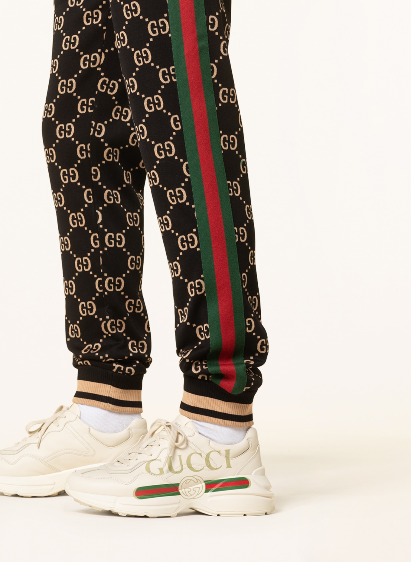 GUCCI Sweatpants with tuxedo stripe, Color: BLACK (Image 5)