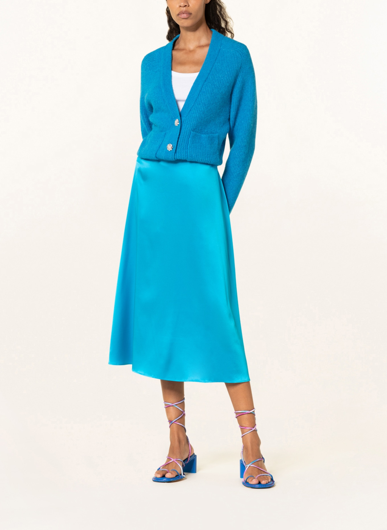 (THE MERCER) N.Y. Silk skirt, Color: BLUE (Image 2)