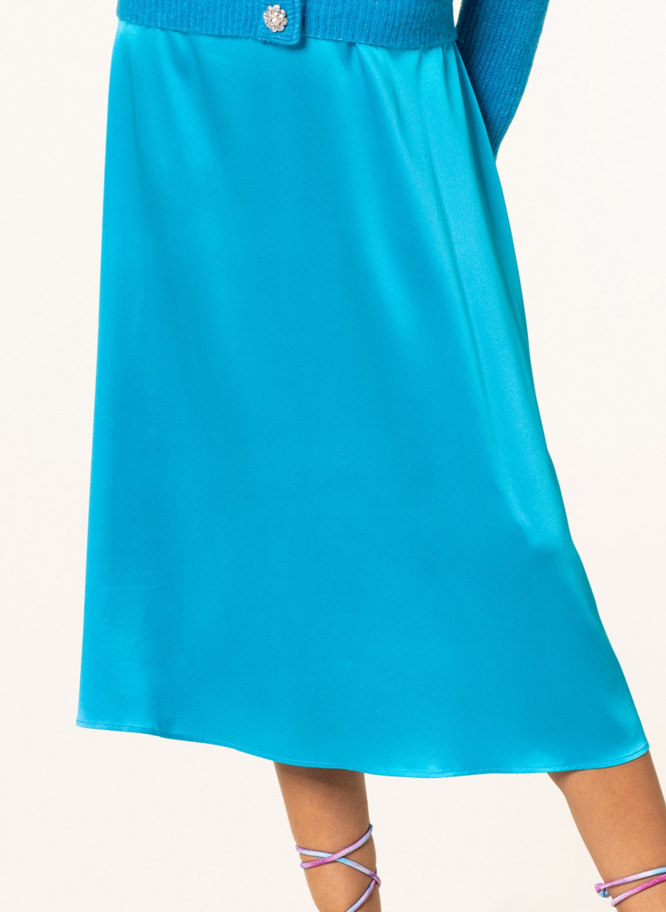 (THE MERCER) N.Y. Silk skirt, Color: BLUE (Image 4)