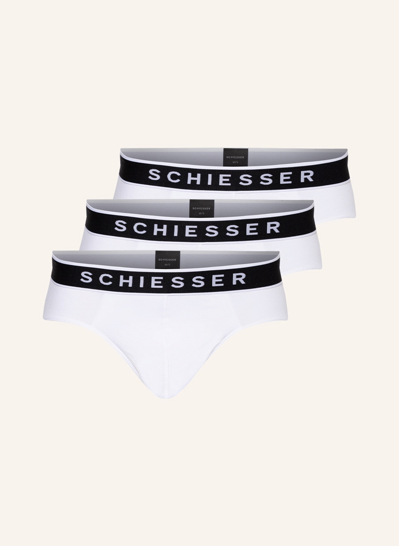 SCHIESSER 3-pack briefs 95/5, Color: WHITE (Image 1)