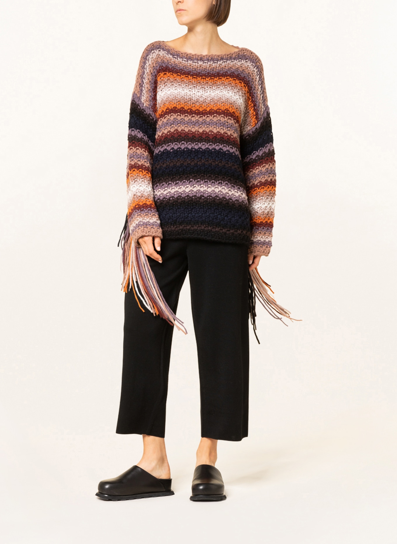 SMINFINITY Cashmere sweater, Color: LIGHT PURPLE/ PURPLE/ ORANGE (Image 2)