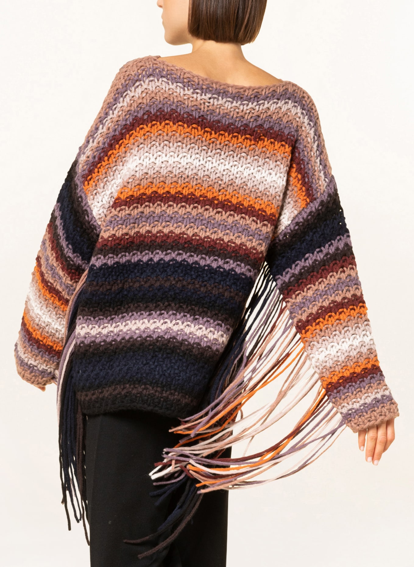 SMINFINITY Cashmere sweater, Color: LIGHT PURPLE/ PURPLE/ ORANGE (Image 5)