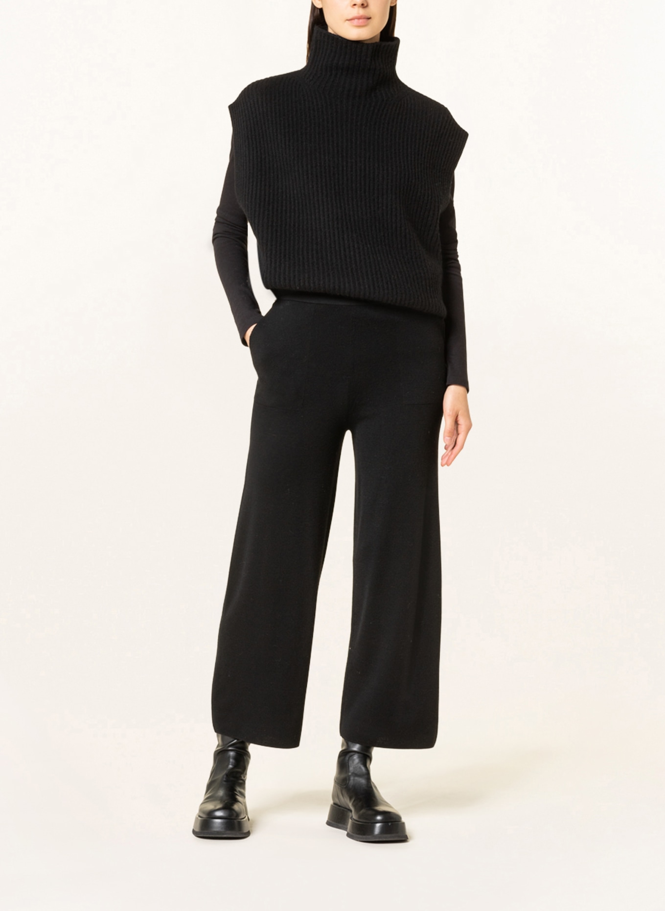 SMINFINITY Sweater vest with cashmere, Color: BLACK (Image 2)