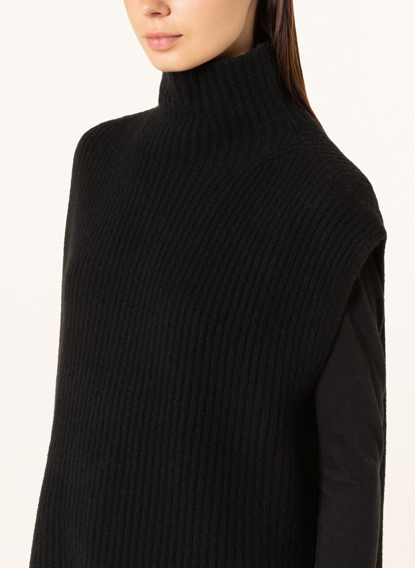 SMINFINITY Sweater vest with cashmere, Color: BLACK (Image 4)