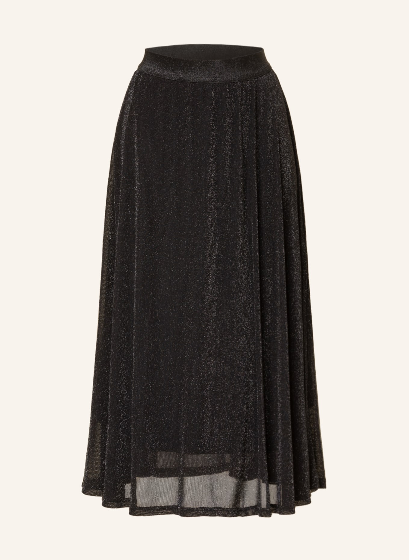 darling harbour Mesh skirt with glitter thread, Color: BLACK (Image 1)
