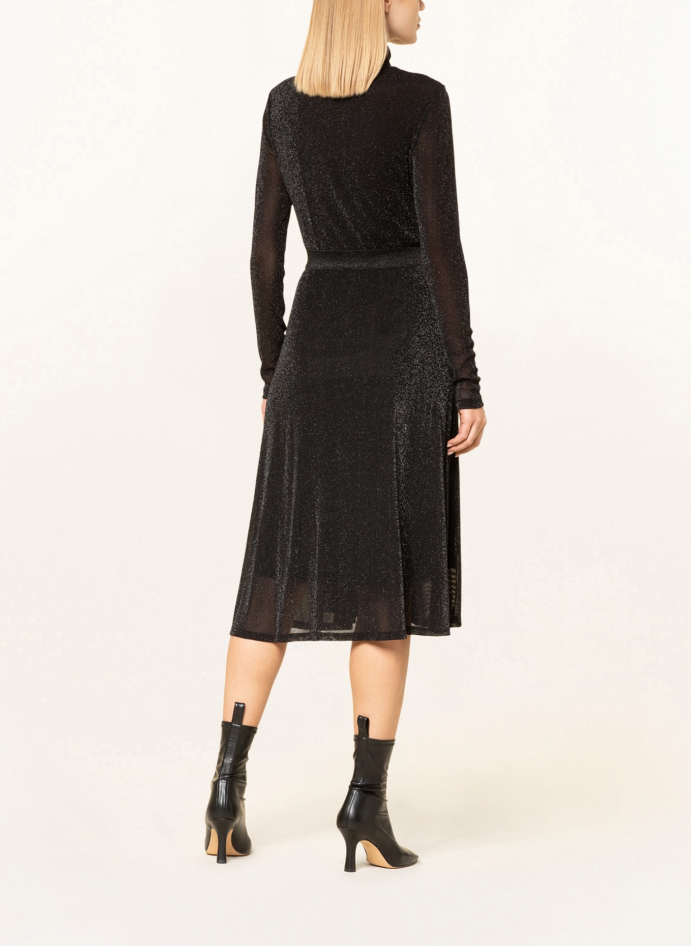 darling harbour Mesh skirt with glitter thread, Color: BLACK (Image 3)