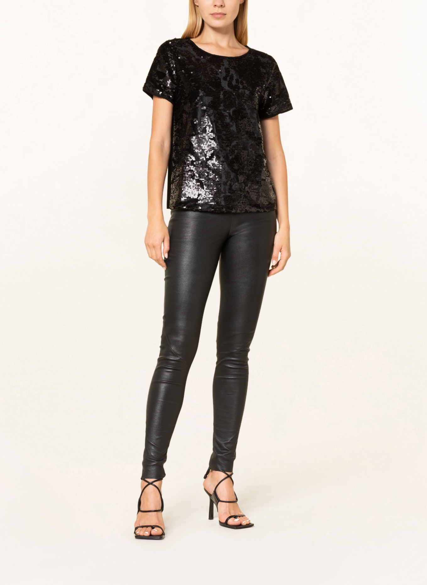 darling harbour T-shirt with sequins, Color: BLACK (Image 2)