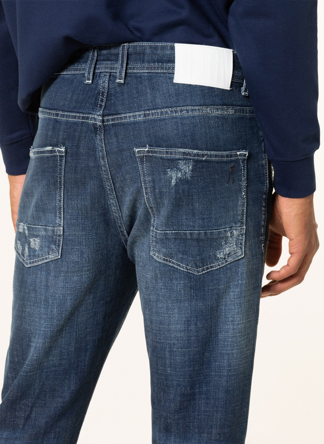 GOLDGARN DENIM Destroyed Jeans U2 Tapered Fit, Farbe: 1090 MID BLUE (Bild 5)