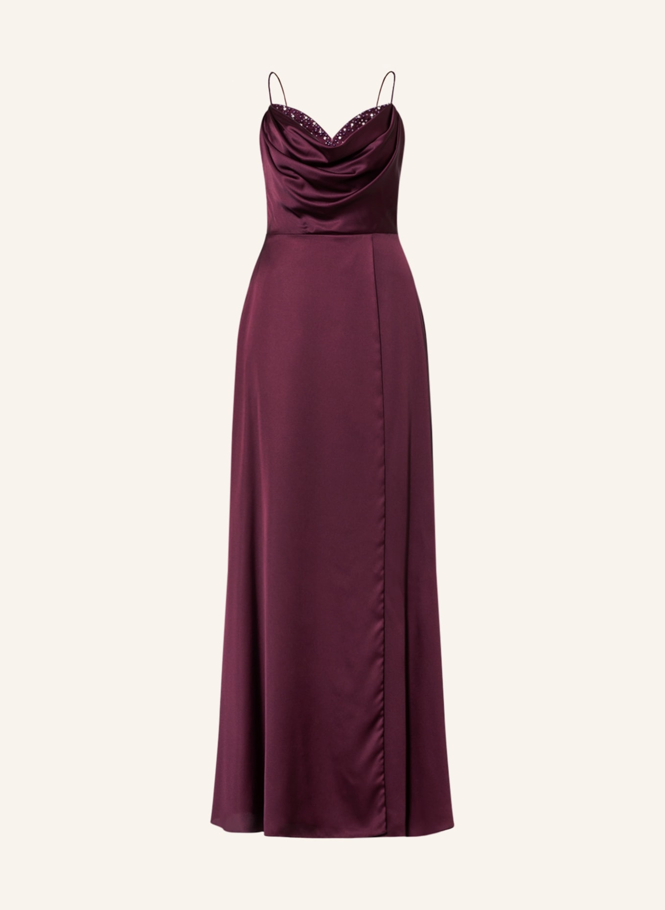 unique Evening dress with decorative gems and stole , Color: FUCHSIA (Image 1)