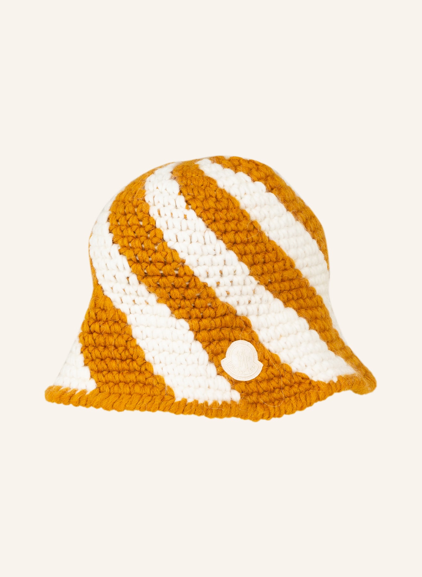 MONCLER GENIUS Klobouk Bucket Hat, Barva: BÍLÁ/ TMAVĚ ŽLUTÁ (Obrázek 2)