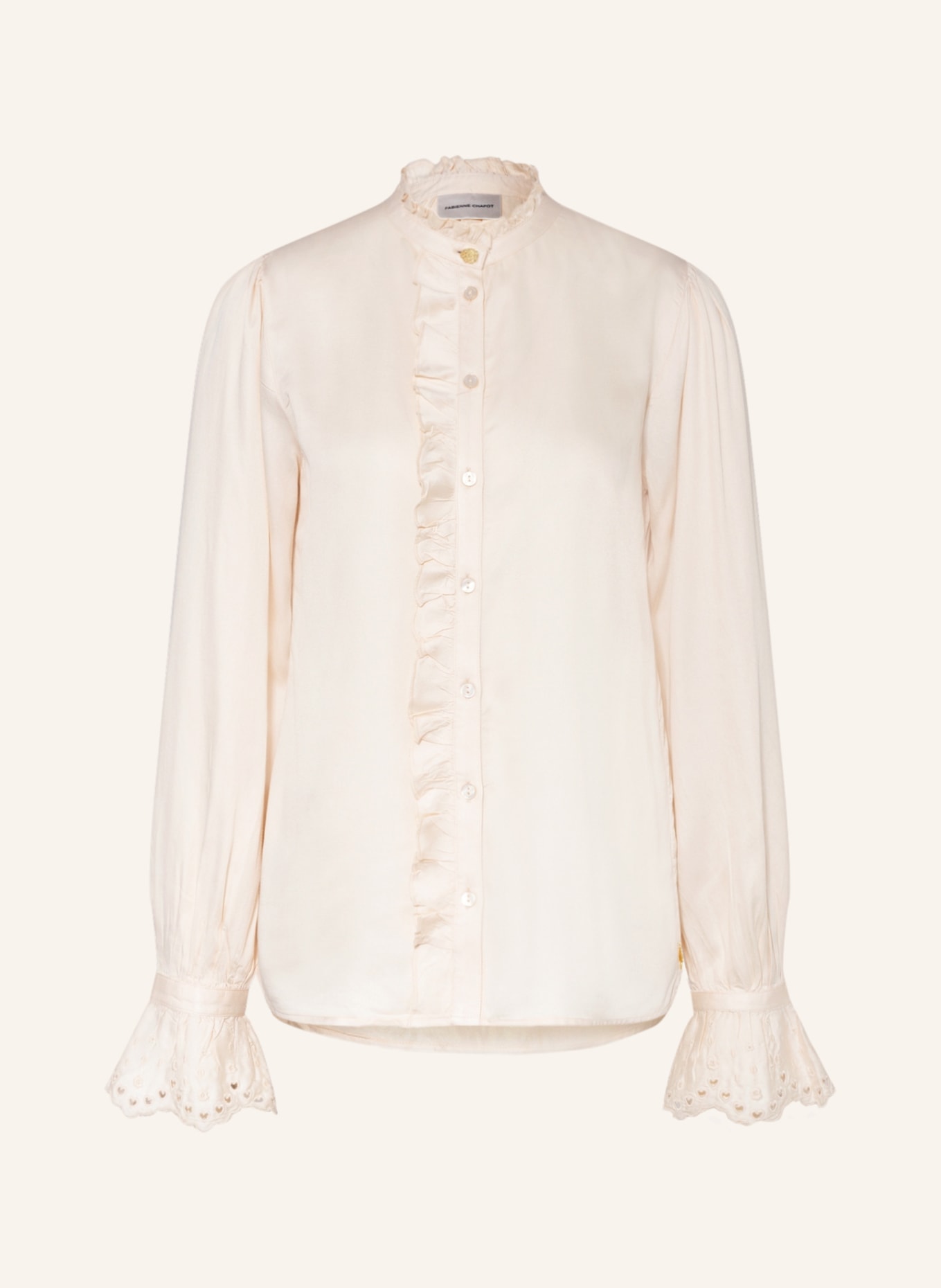 FABIENNE CHAPOT Blouse BABA with lace and ruffles, Color: ECRU (Image 1)