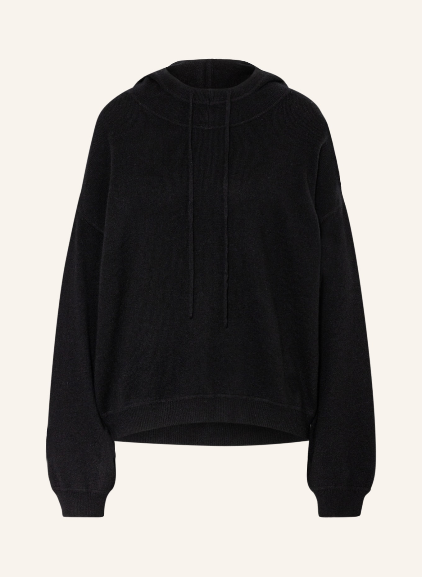 LOULOU STUDIO Knit hoodie LINOSA made of cashmere, Color: BLACK (Image 1)