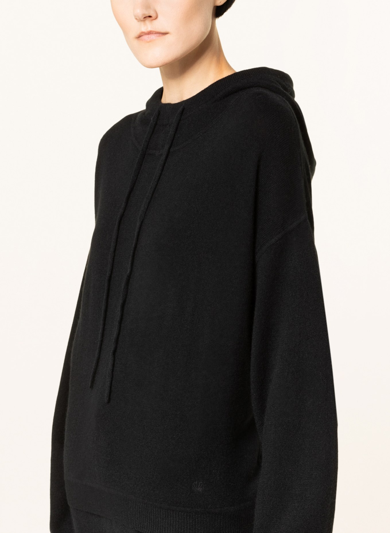 LOULOU STUDIO Knit hoodie LINOSA made of cashmere, Color: BLACK (Image 5)