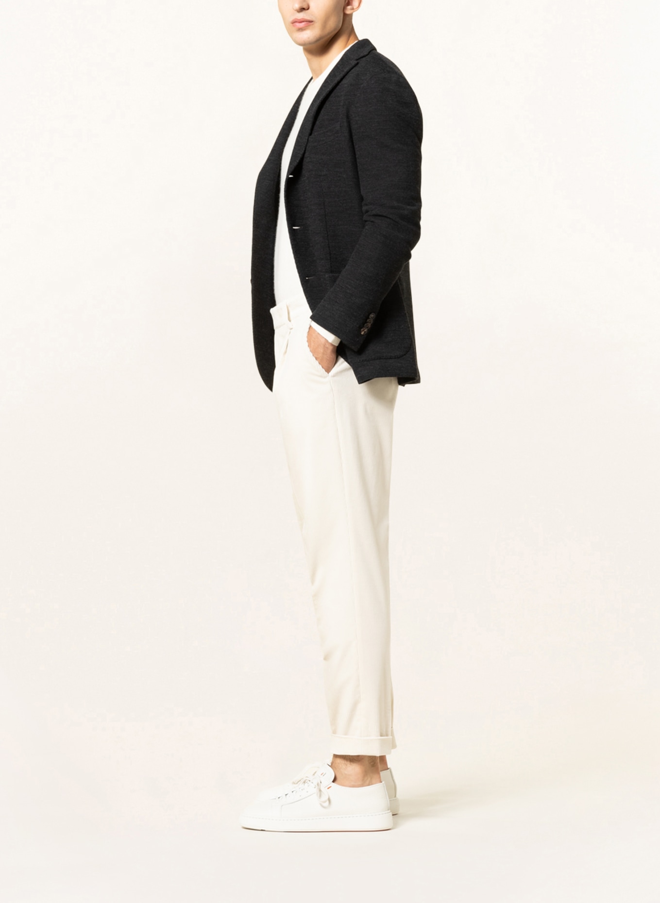 BOSS Corduroy trousers PERIN Relaxed fit , Color: WHITE (Image 4)