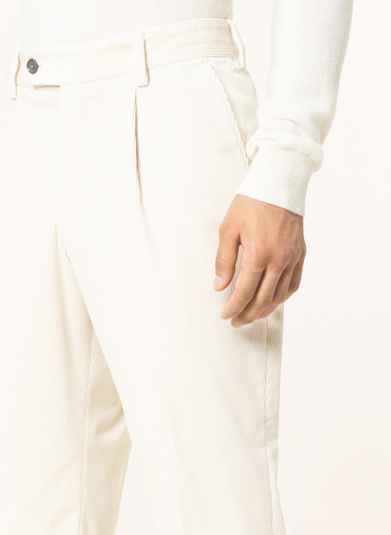BOSS Corduroy trousers PERIN Relaxed fit , Color: WHITE (Image 5)