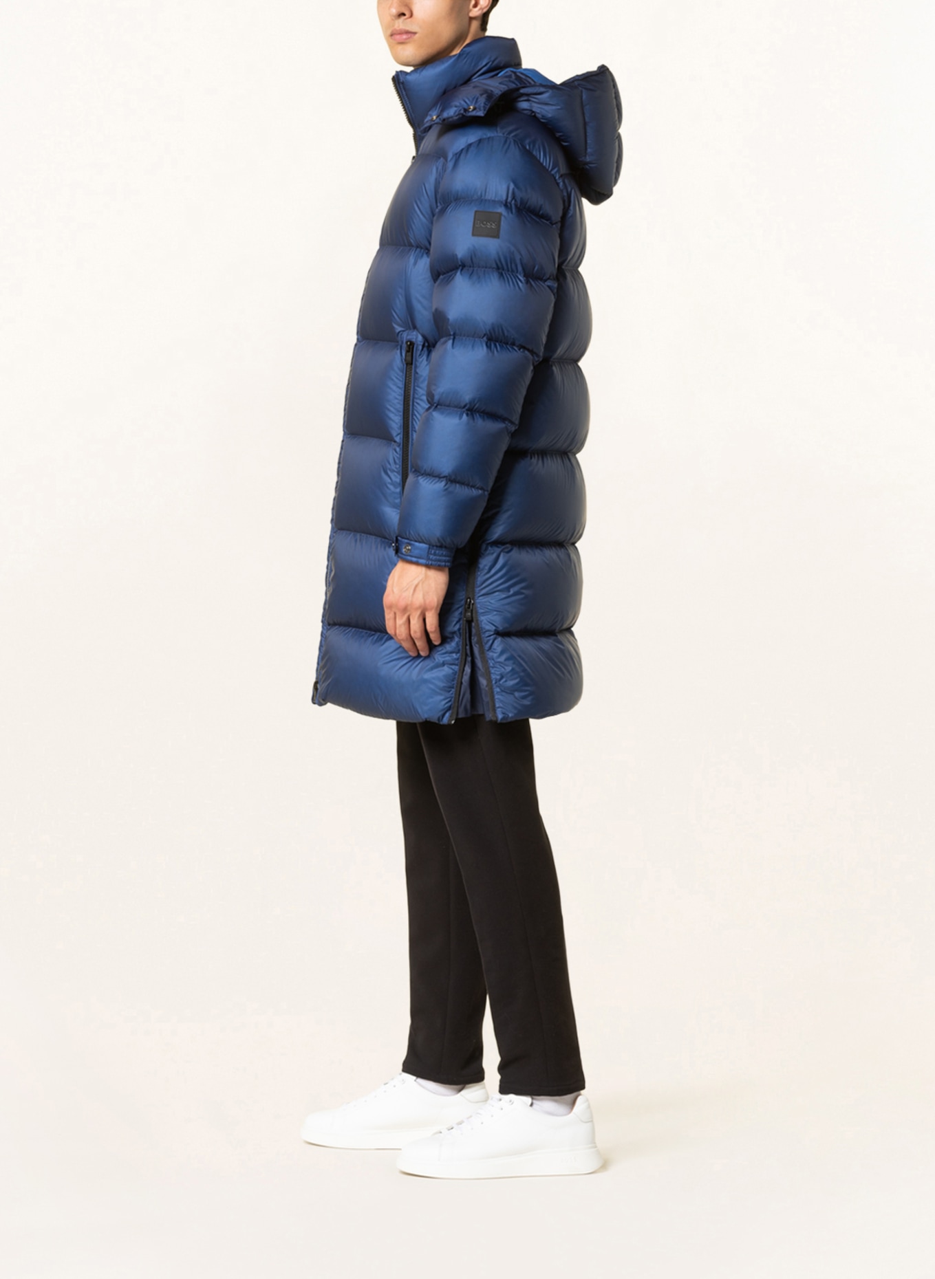 BOSS Péřový kabát DONDEN s odnímatelnou kapucí , Barva: MODRÁ (Obrázek 4)