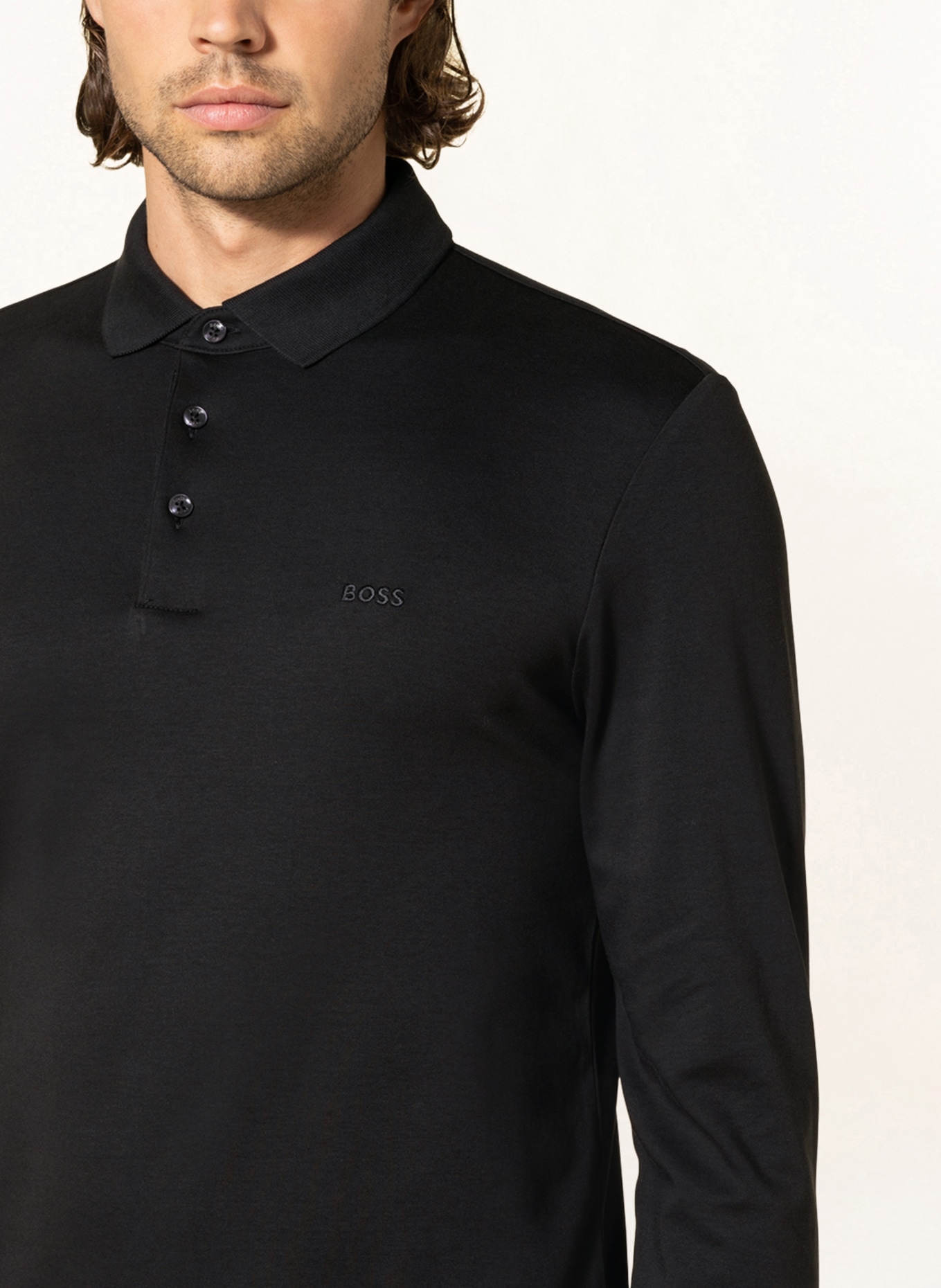 BOSS Jersey polo shirt PADO, Color: DARK GRAY (Image 4)