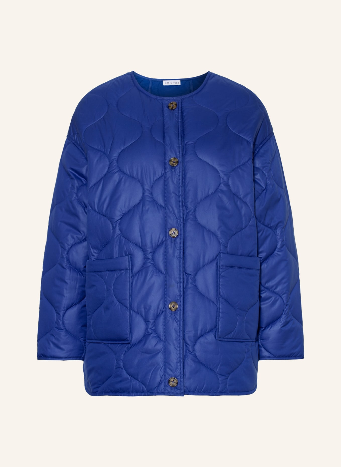 MRS & HUGS Quilted jacket, Color: BLUE (Image 1)