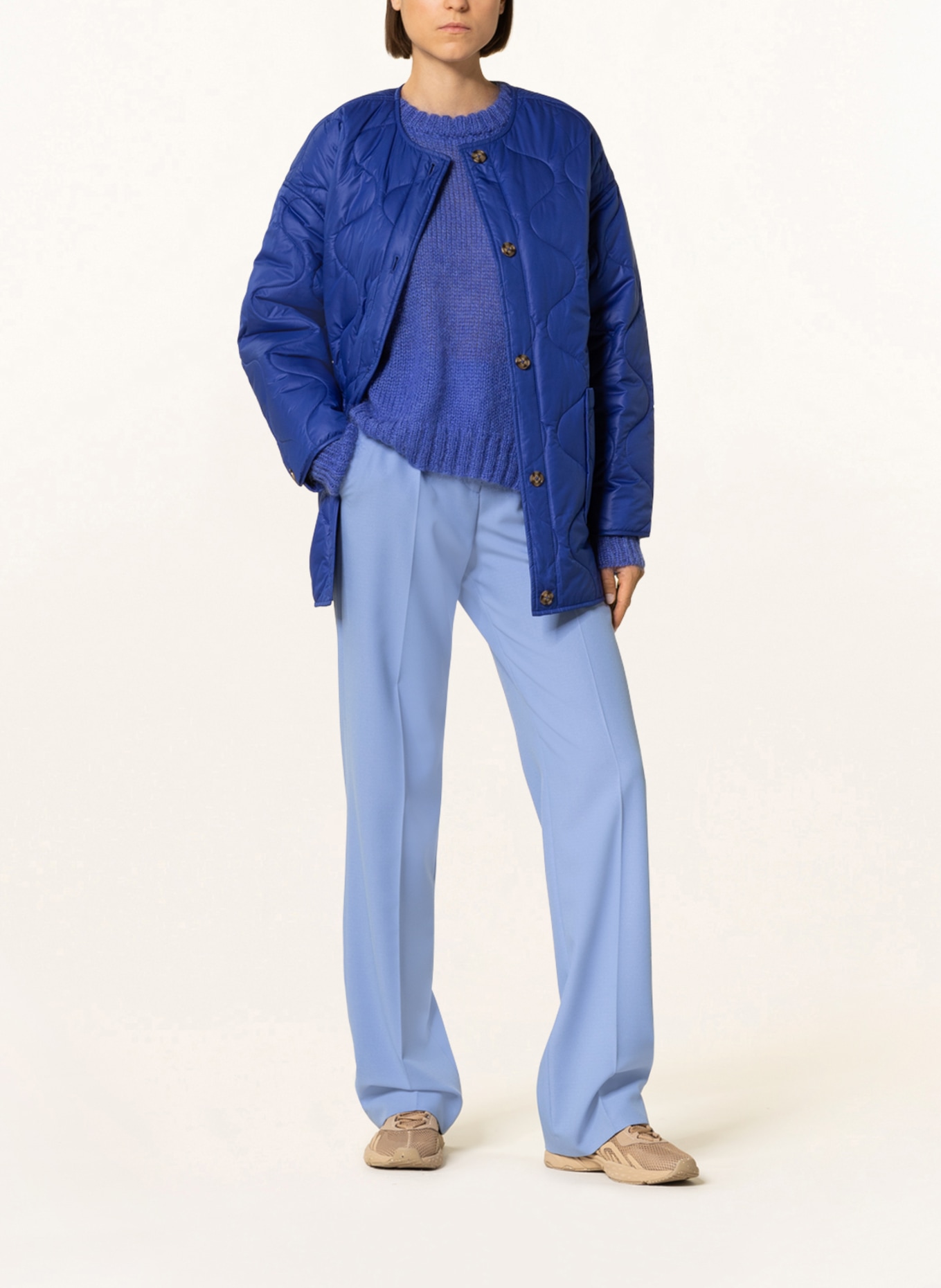 MRS & HUGS Quilted jacket, Color: BLUE (Image 2)