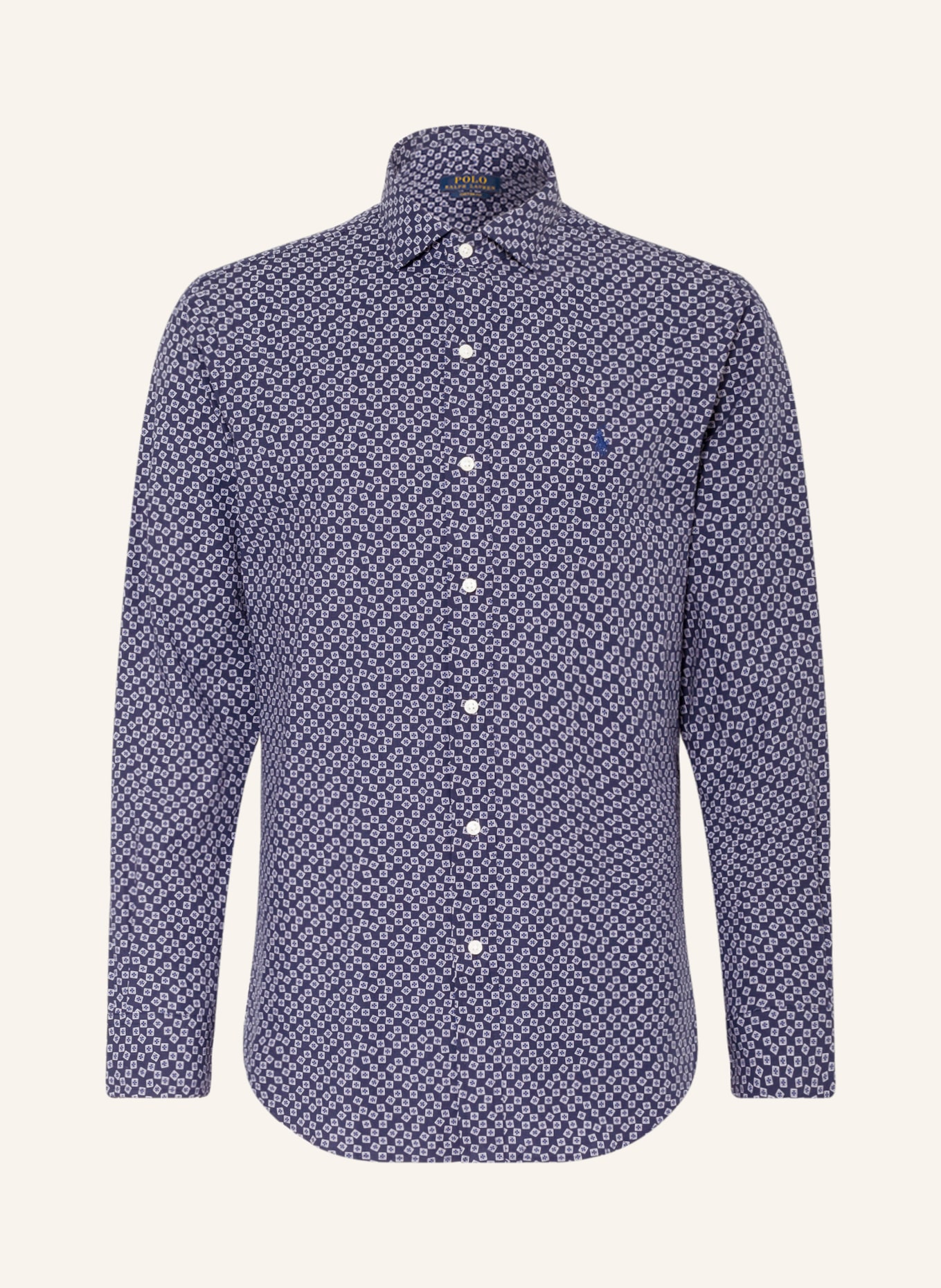 POLO RALPH LAUREN Hemd Custom Fit, Farbe: DUNKELBLAU/ WEISS (Bild 1)