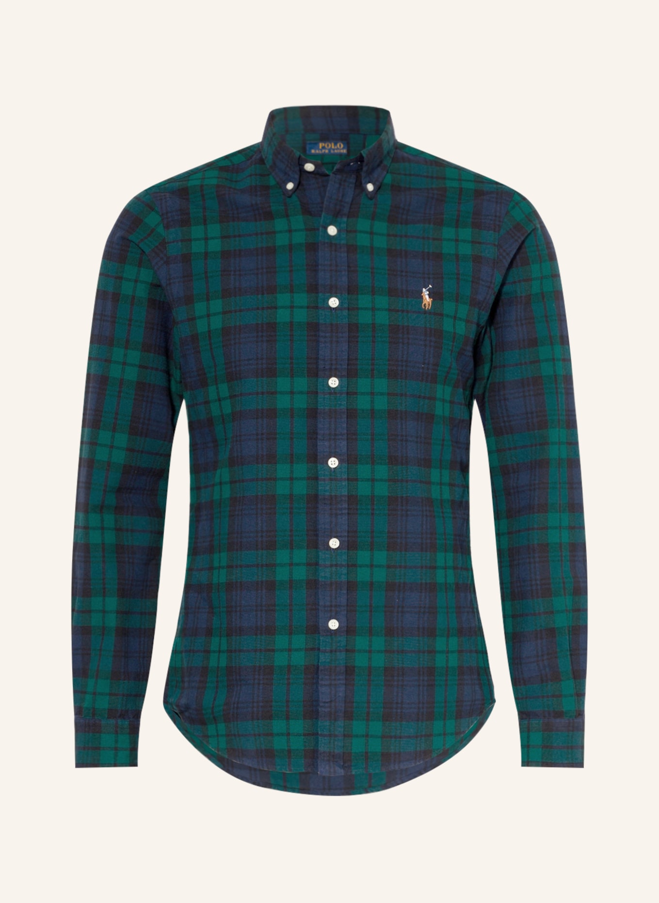 POLO RALPH LAUREN Oxford shirt slim fit, Color: BLACK/ DARK BLUE/ GREEN (Image 1)