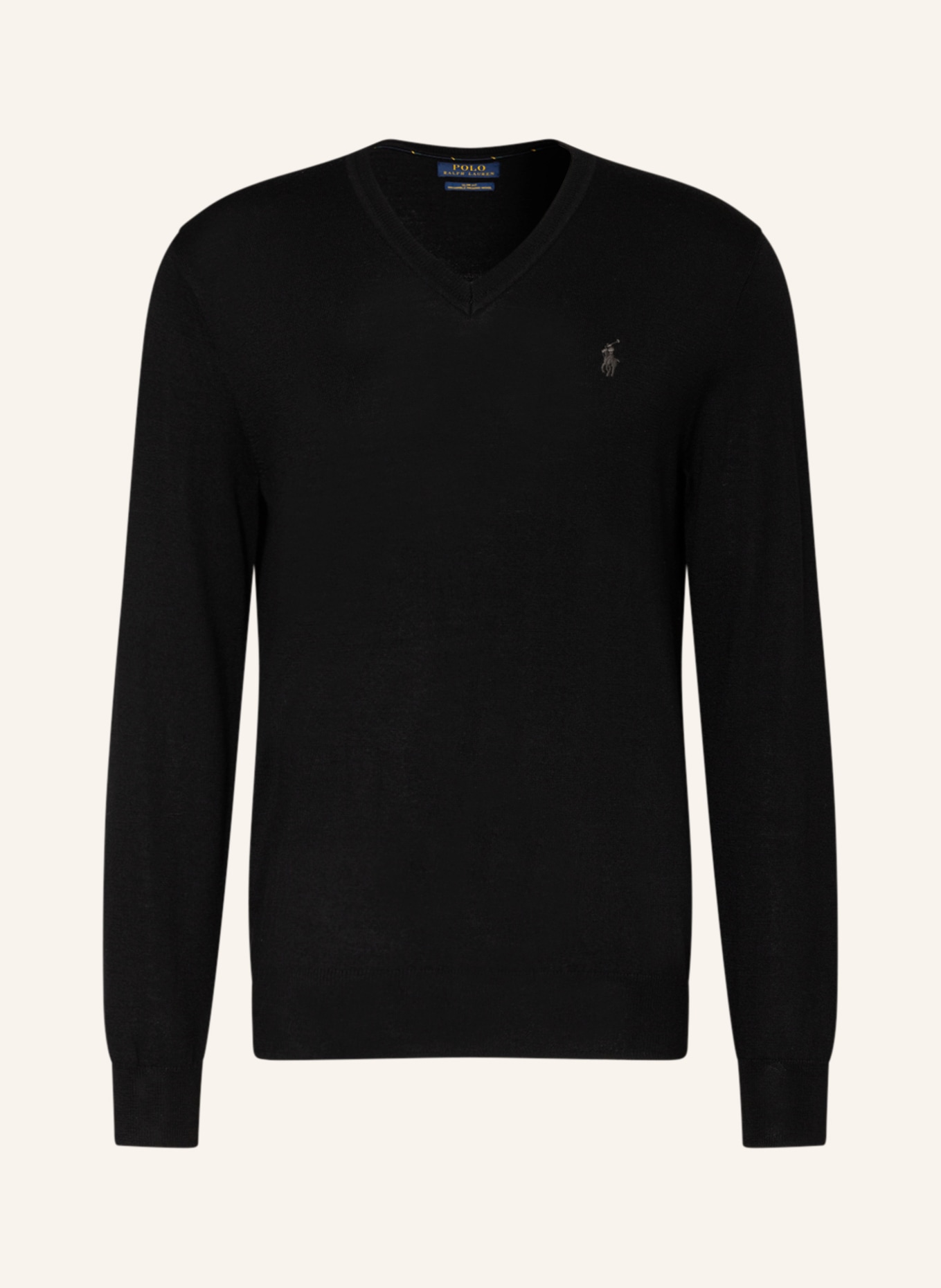 POLO RALPH LAUREN Sweater made of merino wool, Color: BLACK (Image 1)