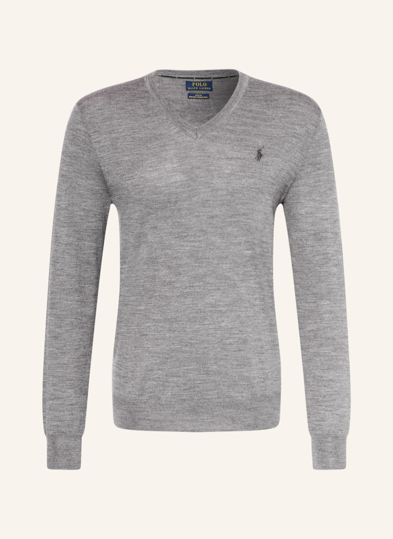 POLO RALPH LAUREN Sweater made of merino wool, Color: GRAY (Image 1)