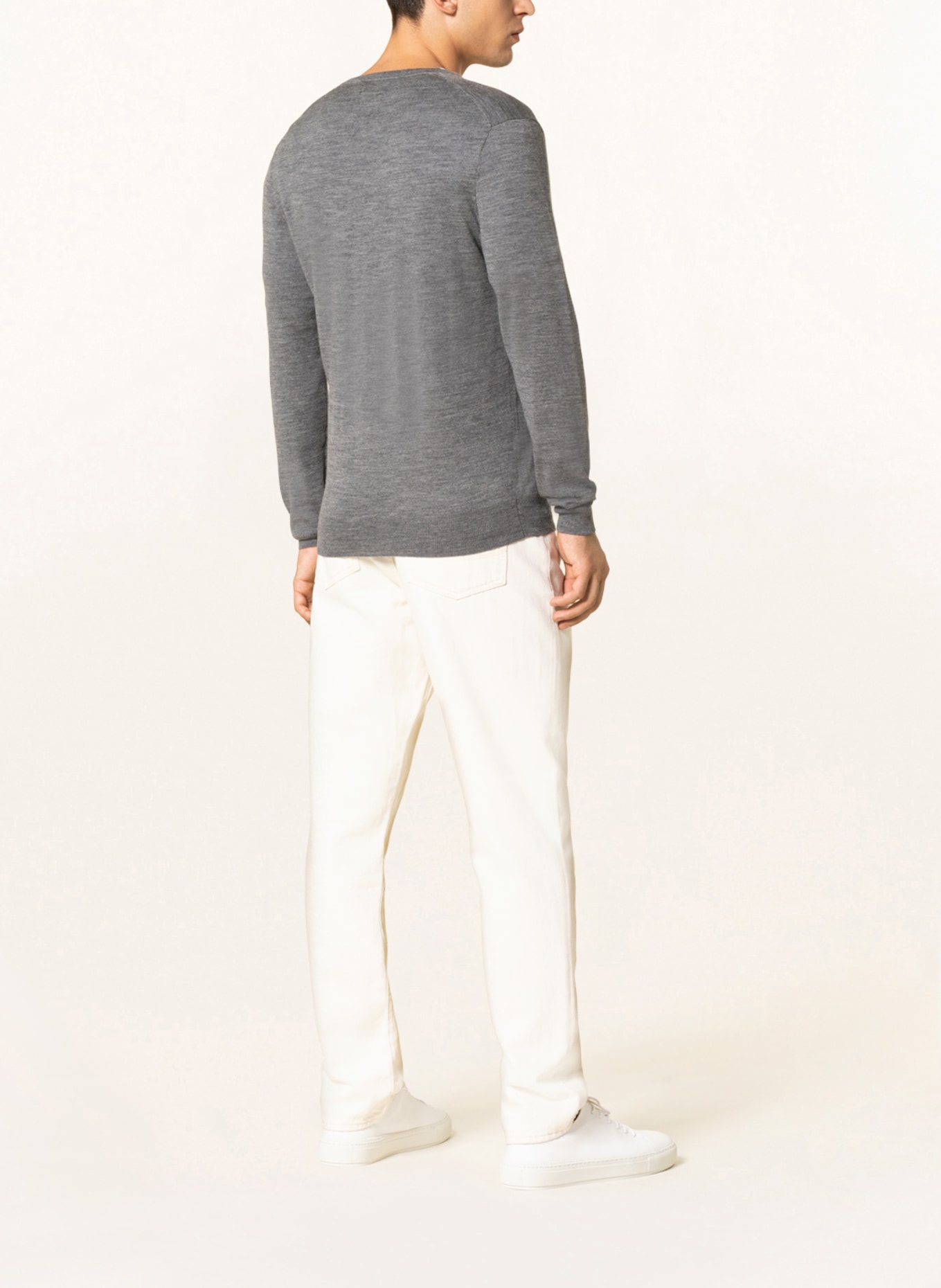 POLO RALPH LAUREN Sweater made of merino wool, Color: GRAY (Image 3)