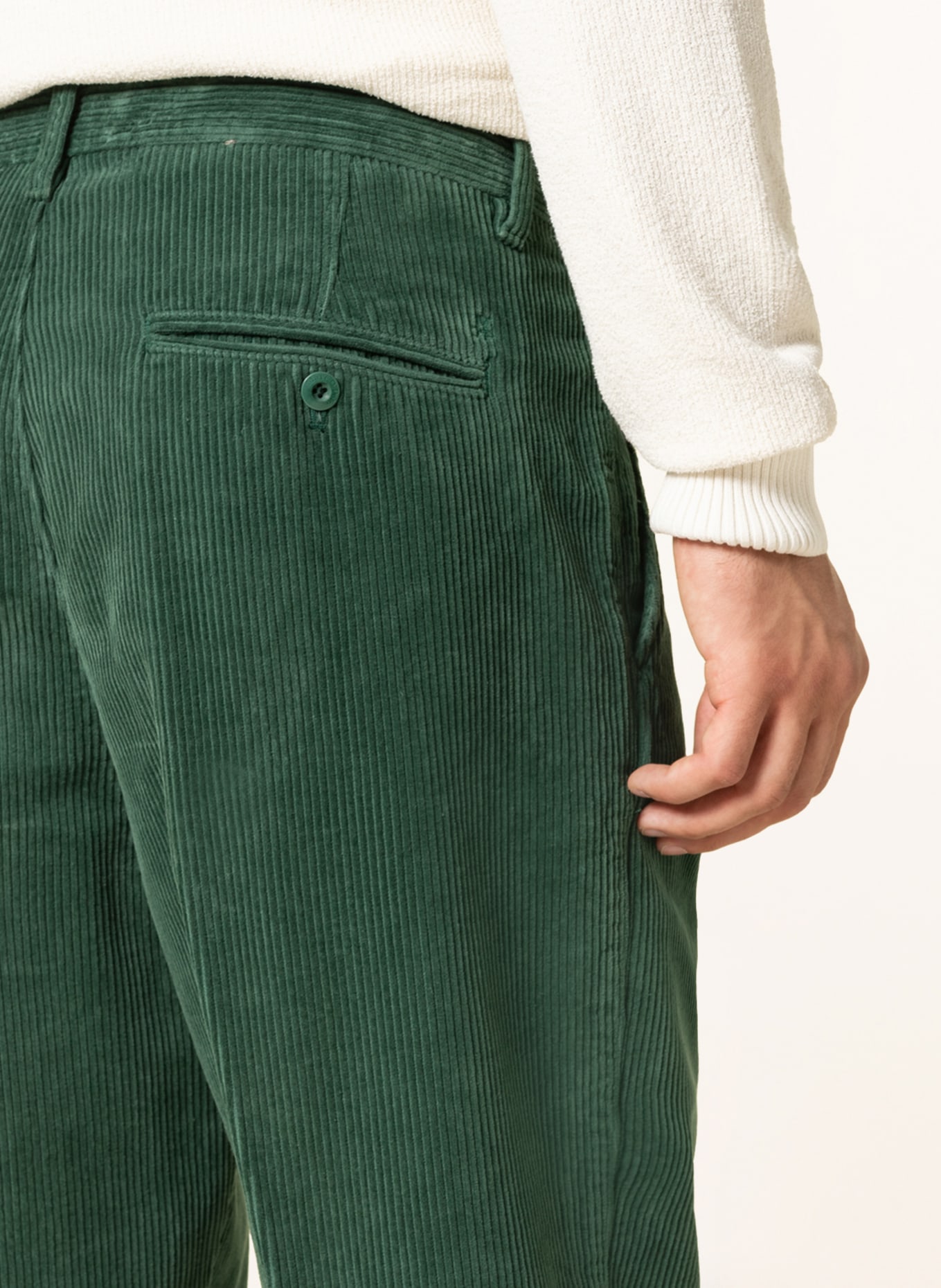 Rare Original 1937 Dated British Green Corduroy Trousers by L Fulton