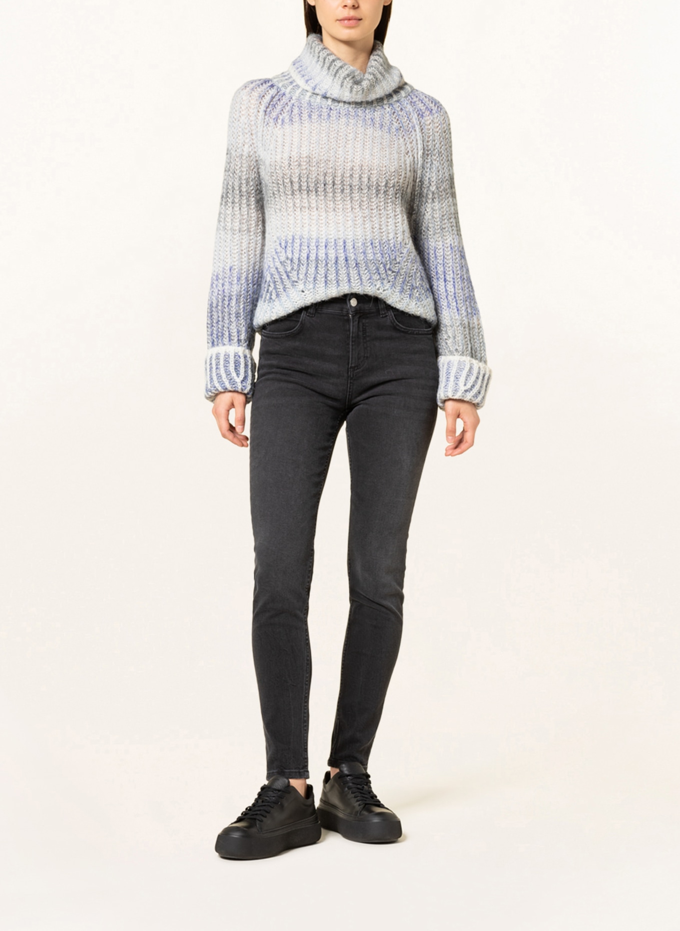 comma casual identity Skinny jeans, Color: 98Z5 GREY/BLACK (Image 2)