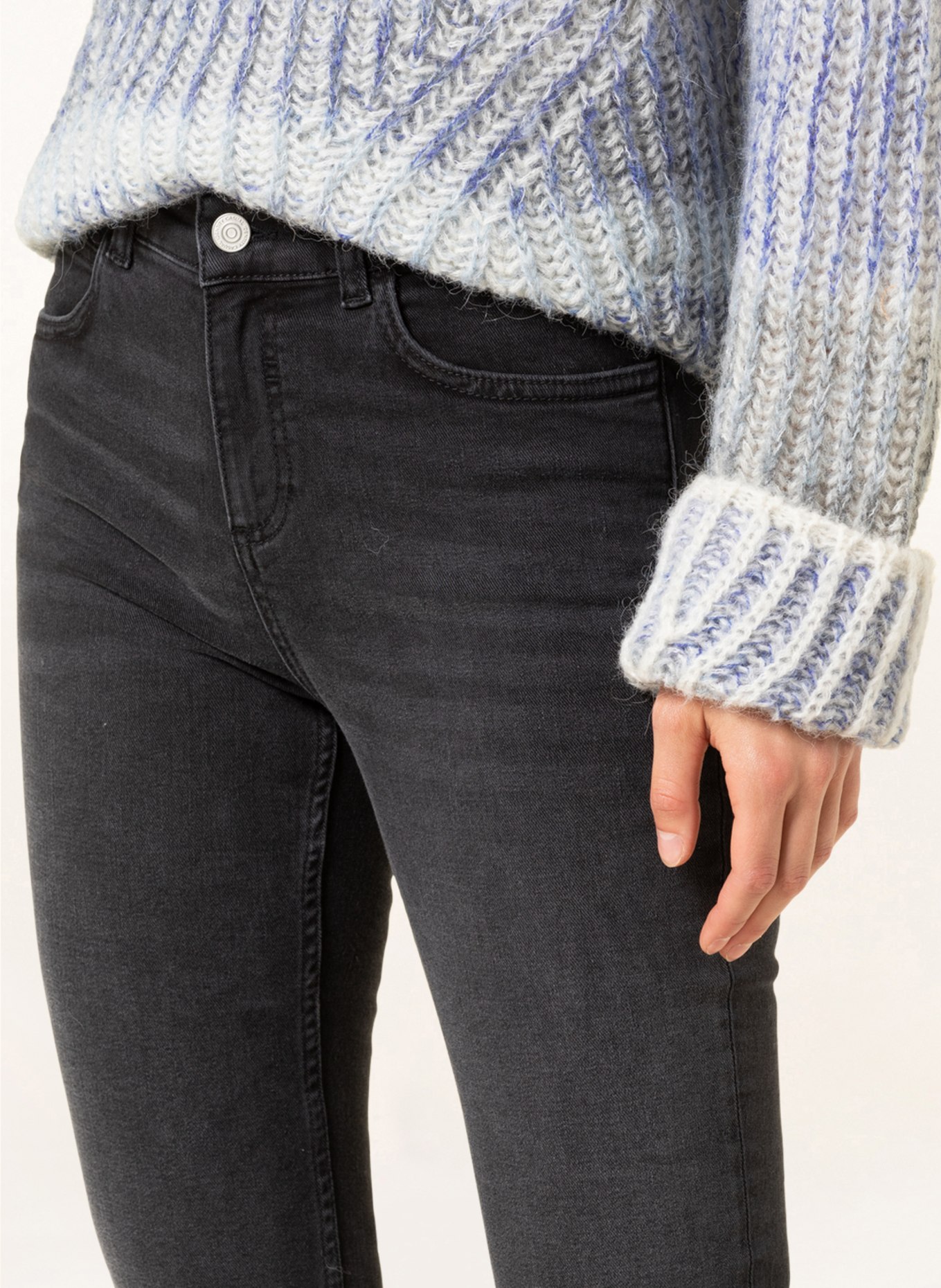 comma casual identity Skinny jeans, Color: 98Z5 GREY/BLACK (Image 5)
