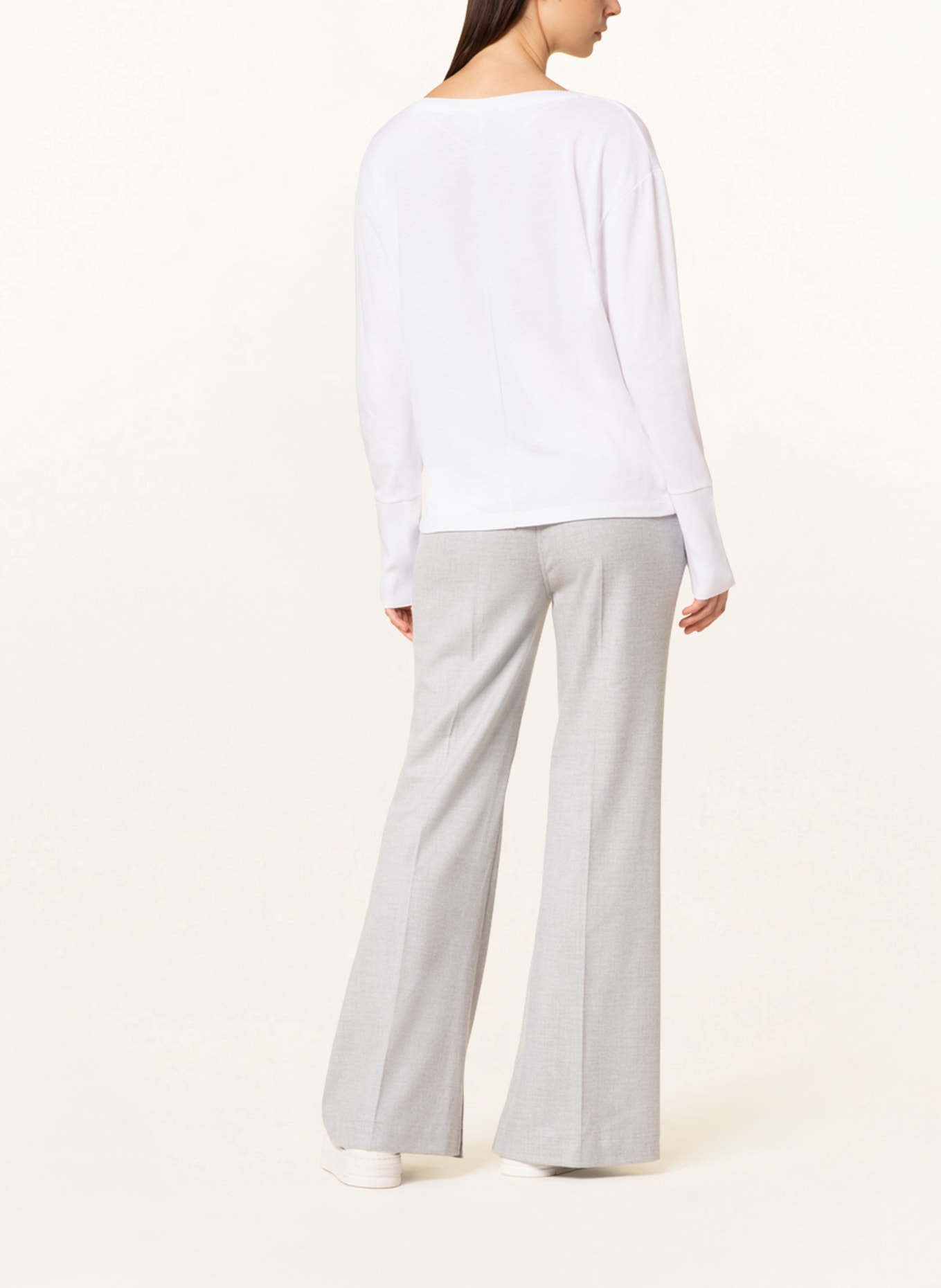 comma casual identity Long sleeve shirt, Color: WHITE (Image 3)