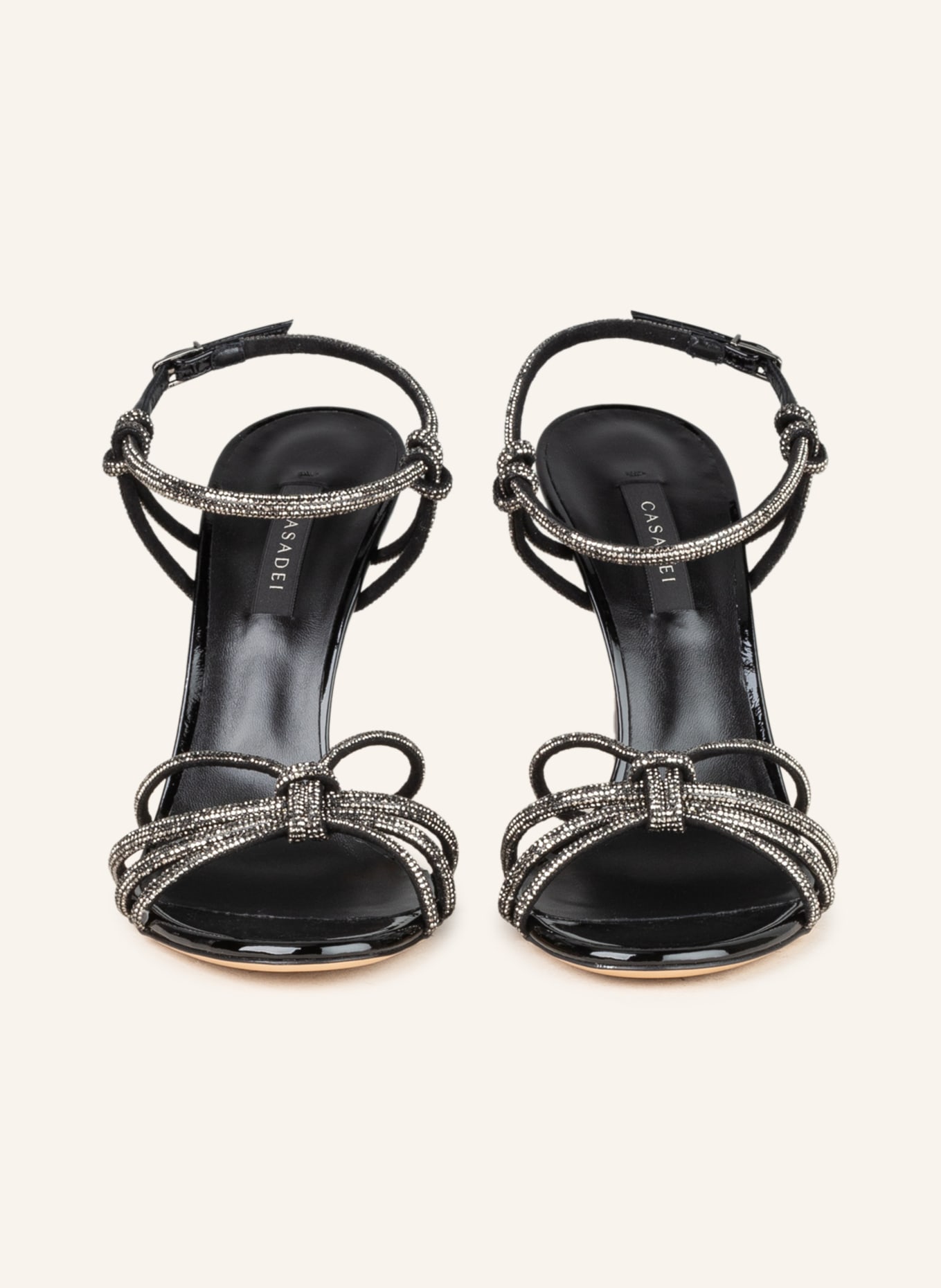 CASADEI Sandals BLADE with decorative gems, Color: BLACK (Image 3)