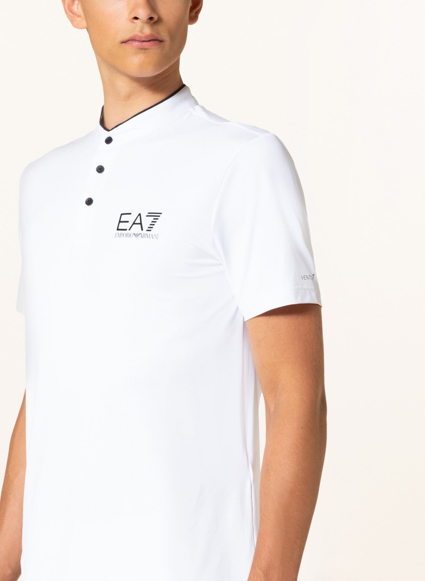 EA7 EMPORIO ARMANI Funktions-Poloshirt PJEMZ, Farbe: WEISS (Bild 4)