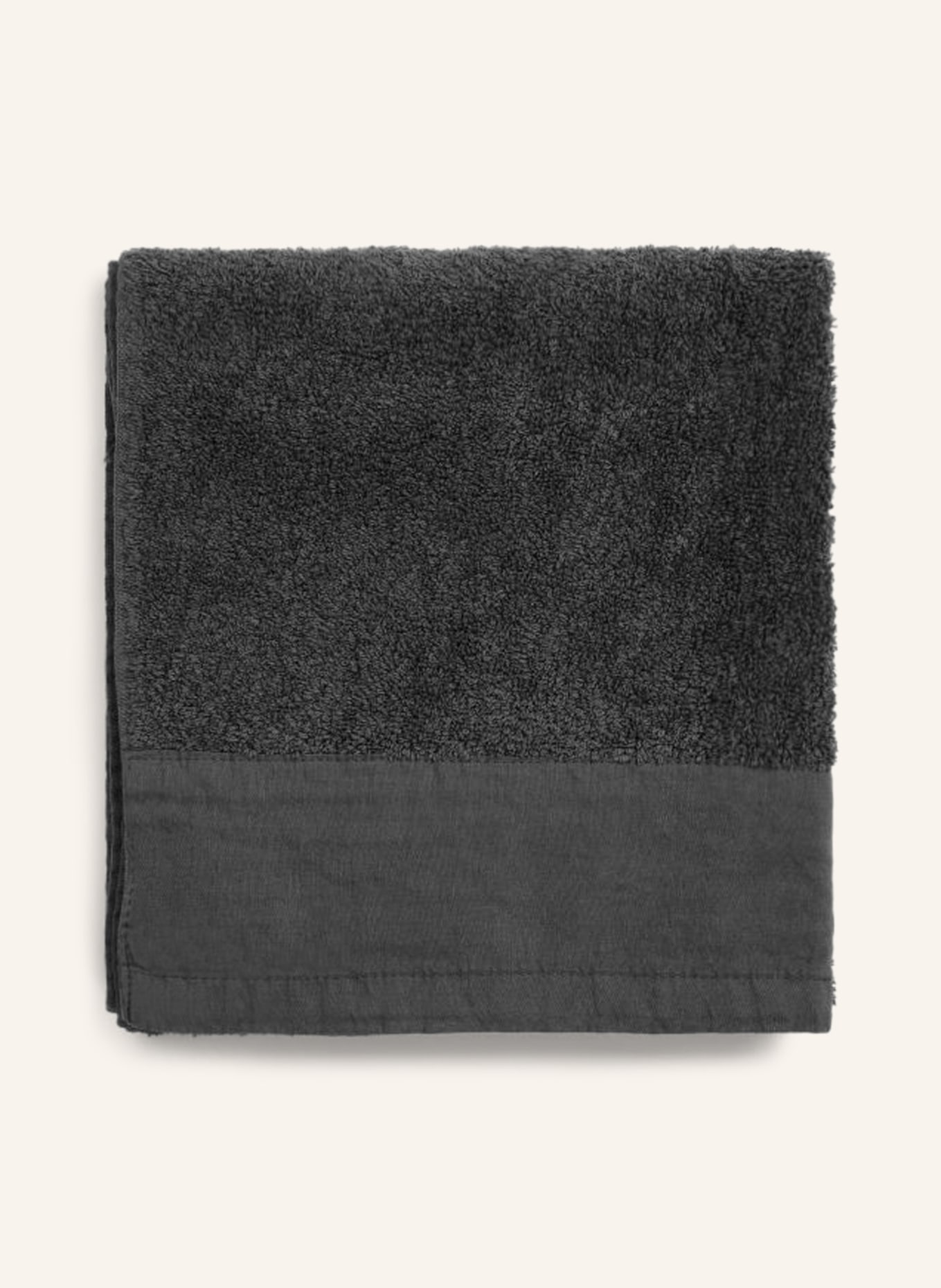 Marc O'Polo Ręcznik dla gości LINAN, Kolor: CZIEMNOSZARY (Obrazek 1)