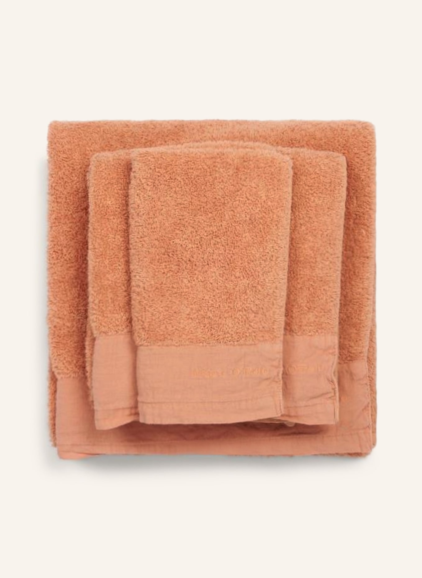 Marc O'Polo Bath towel LINAN, Color: DARK ORANGE (Image 2)