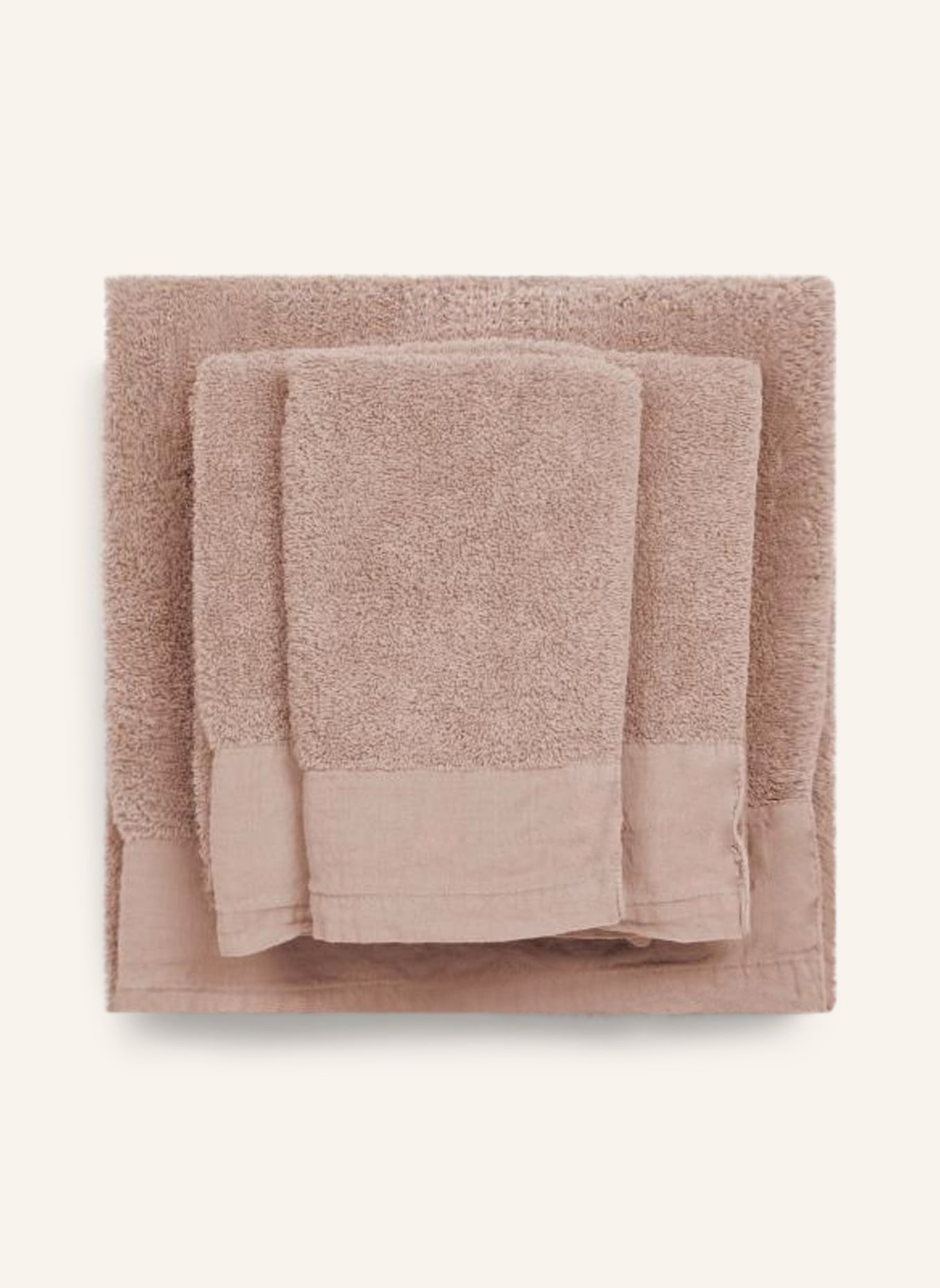 Marc O'Polo Guest towel LINAN, Color: BEIGE (Image 2)