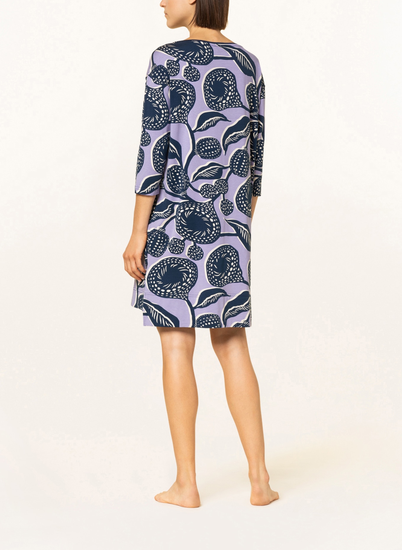 mey Nightgown series INKA with 3/4 sleeves: LIGHT PURPLE / DARK BLUE / WHITE