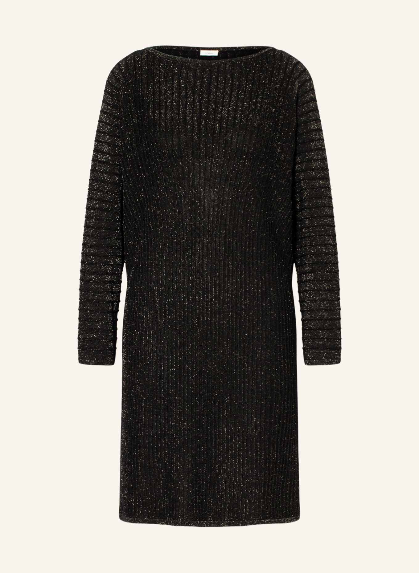 s.Oliver BLACK LABEL Knit dress with glitter thread, Color: BLACK (Image 1)