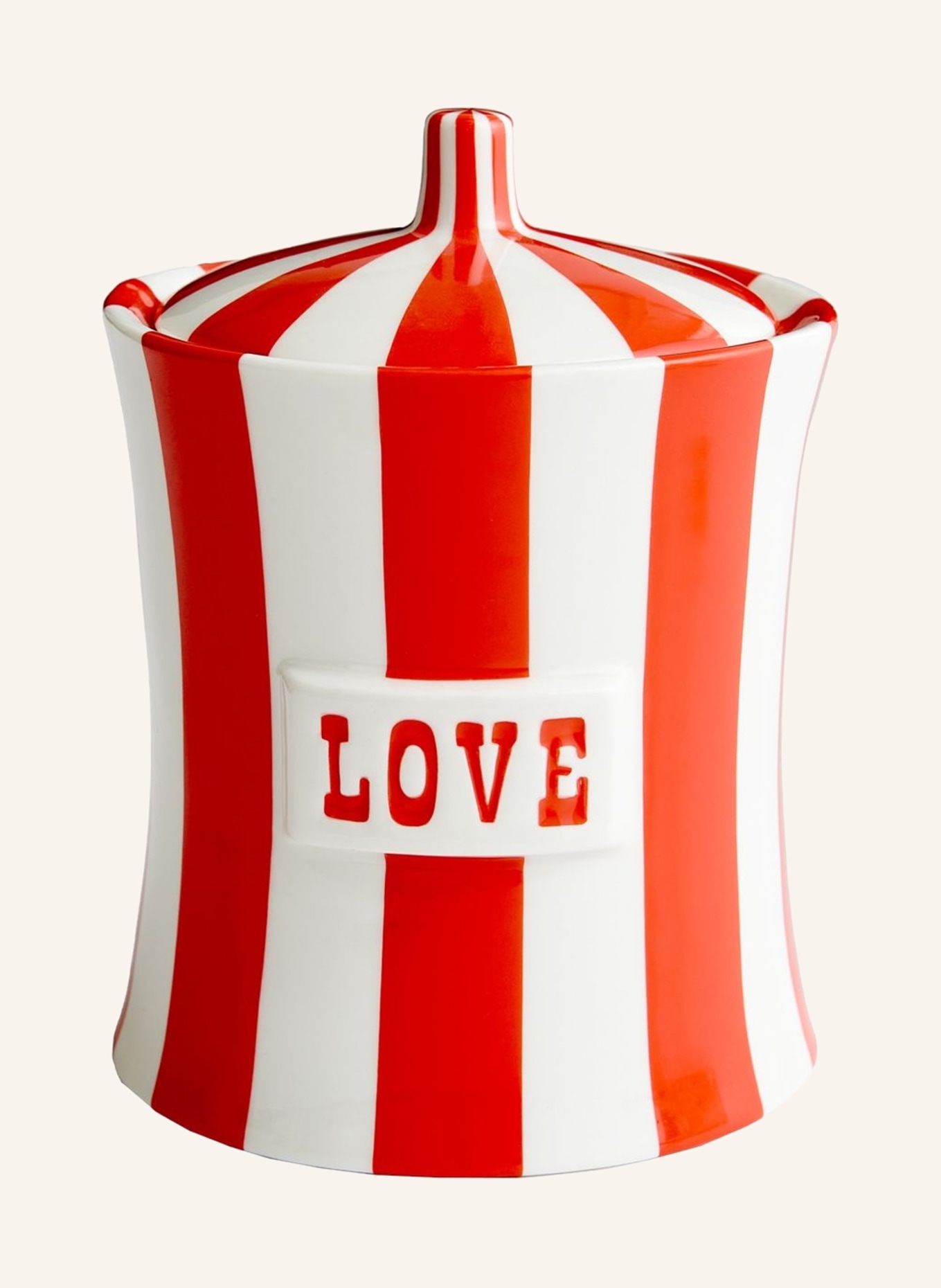 JONATHAN ADLER Storage container VICE LOVE, Color: WHITE/ RED (Image 1)